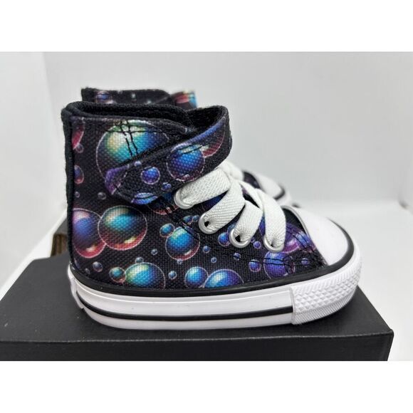 NIB Converse All Star SZ 2 Infant Lace Hook & Loop Close Shoes High Top Sneakers - Picture 1 of 6